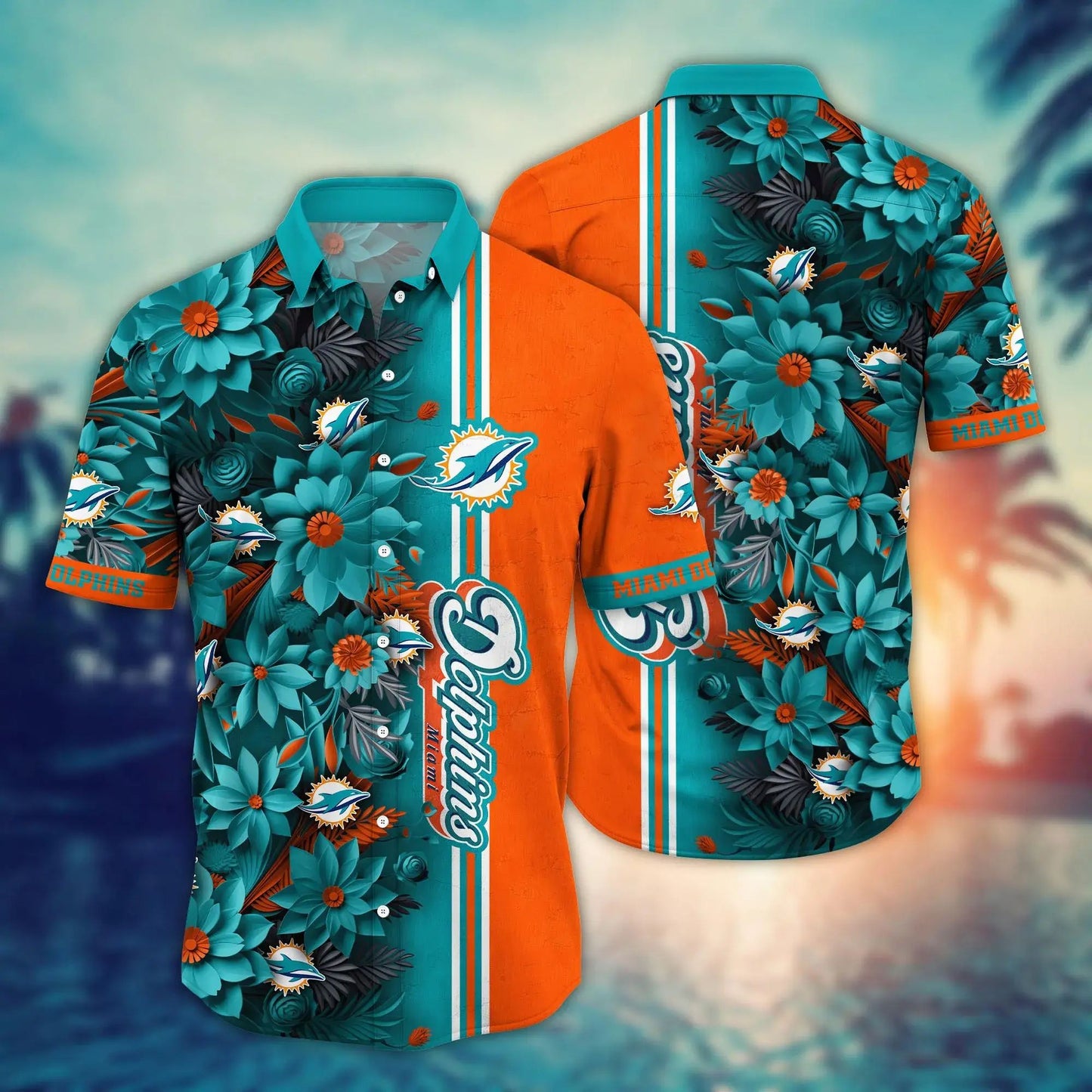 Miami Dolphins Hawaiian Shirt Tropical Glory Design 901115