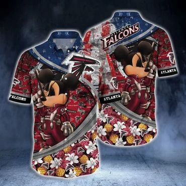 Atlanta Falcons Patriotic Adventure Hawaiian Shirt