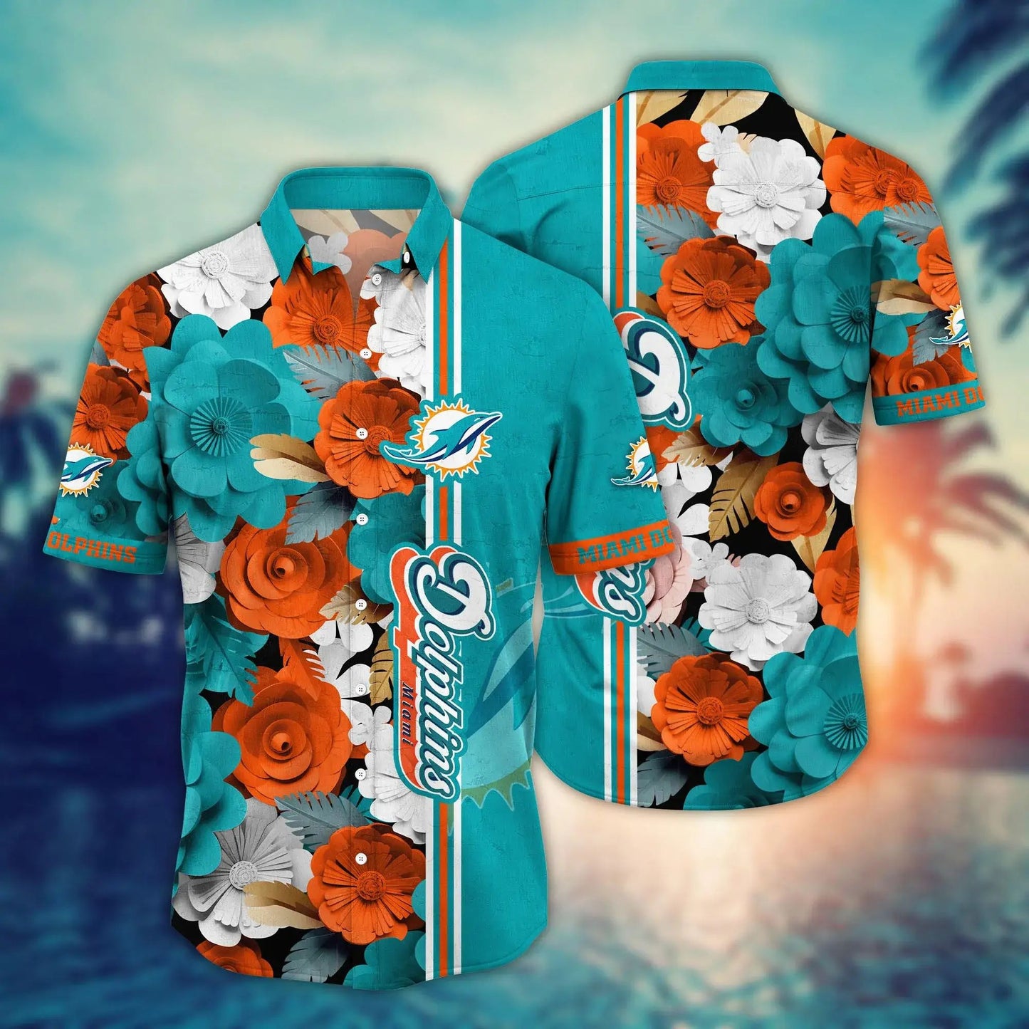 Miami Dolphins Hawaiian Shirt Floral Design 529800