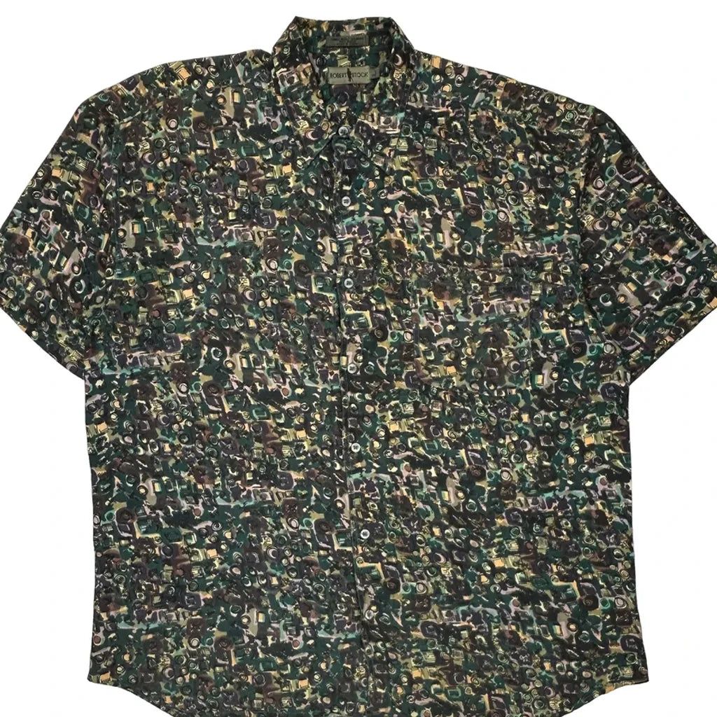 Robert Stock Hawaiian Shirt - Large Multicoloured Viscose