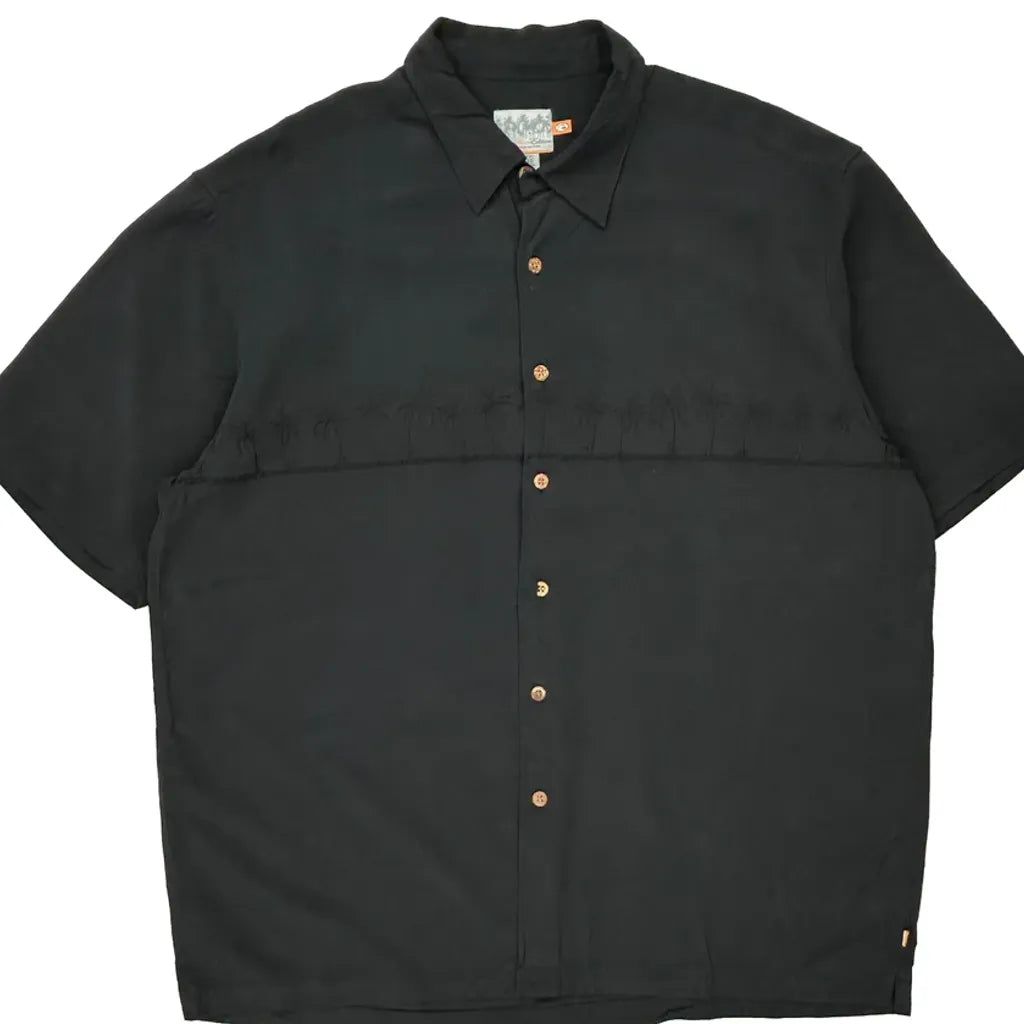 Comfort Fit Quiksilver Hawaiian Shirt - XL Black Cotton