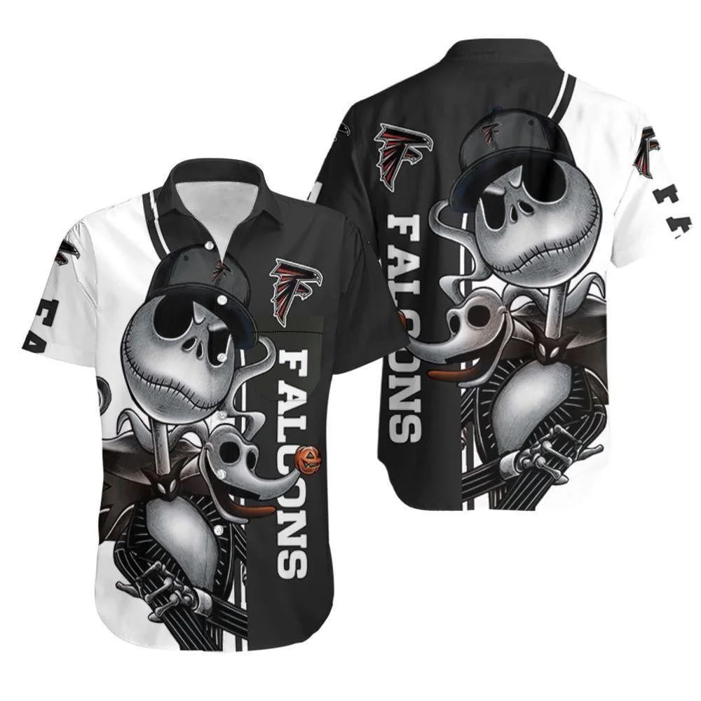 Atlanta Falcons Jack Skellington Zero Hawaiian Shirt by
