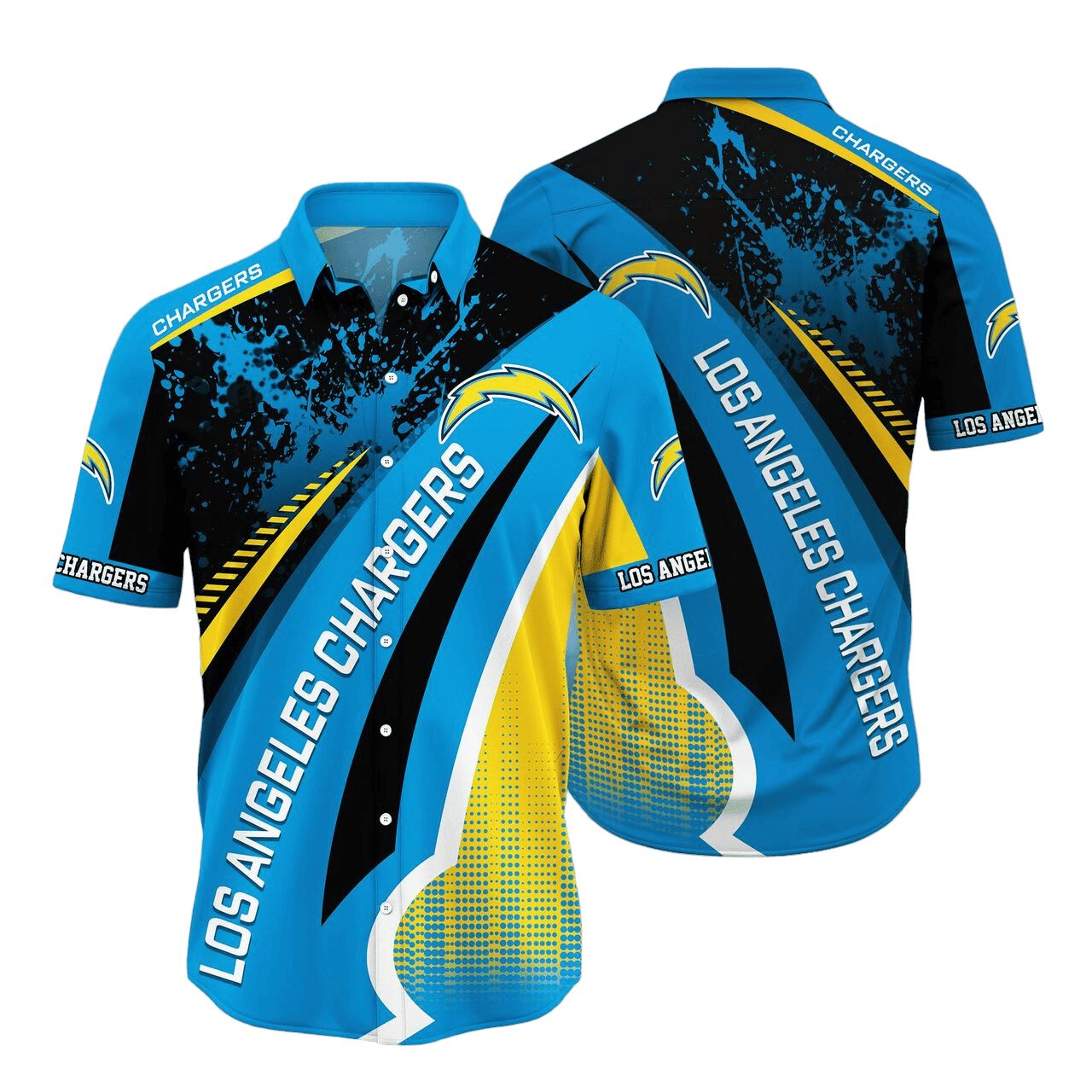 Los Angeles Chargers Hawaiian Shirt Lightning Streak Design 852367