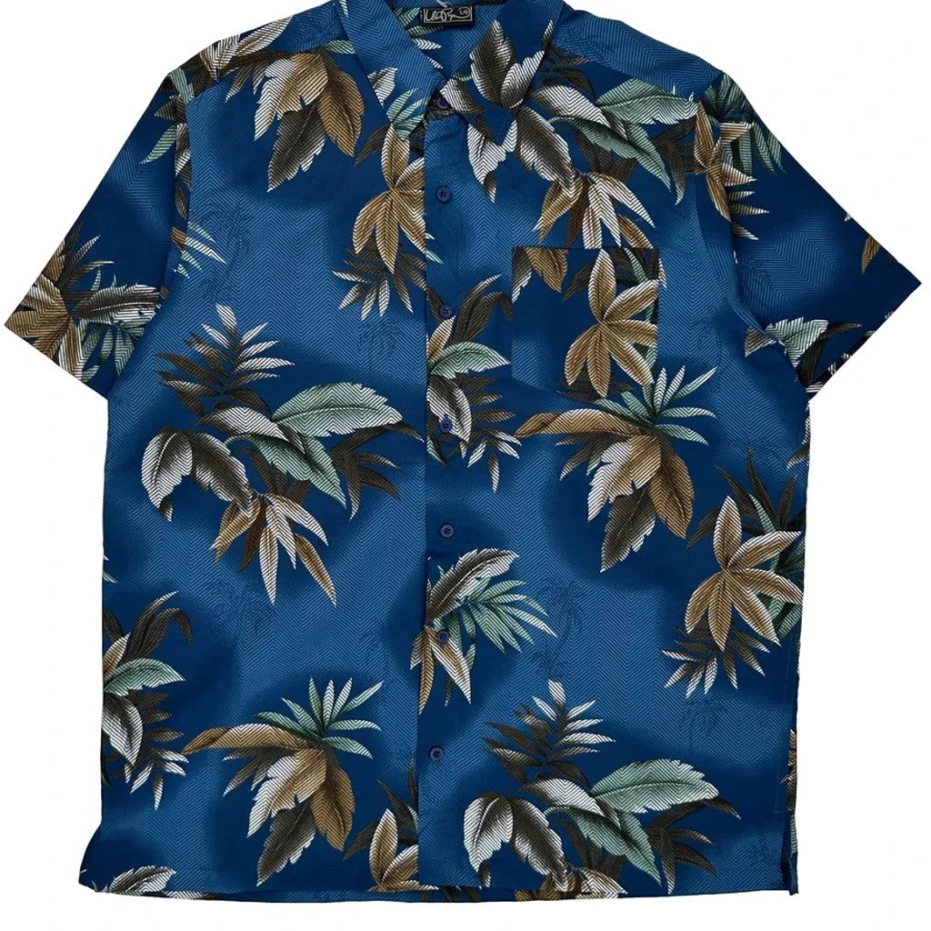 Unbranded Floral Hawaiian Shirt - Large Brown Cotton