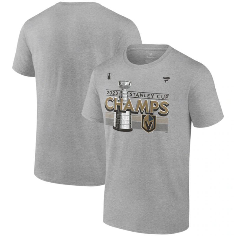 vegas golden knights heather gray 2023 stanley cup champions locker room t-shirt