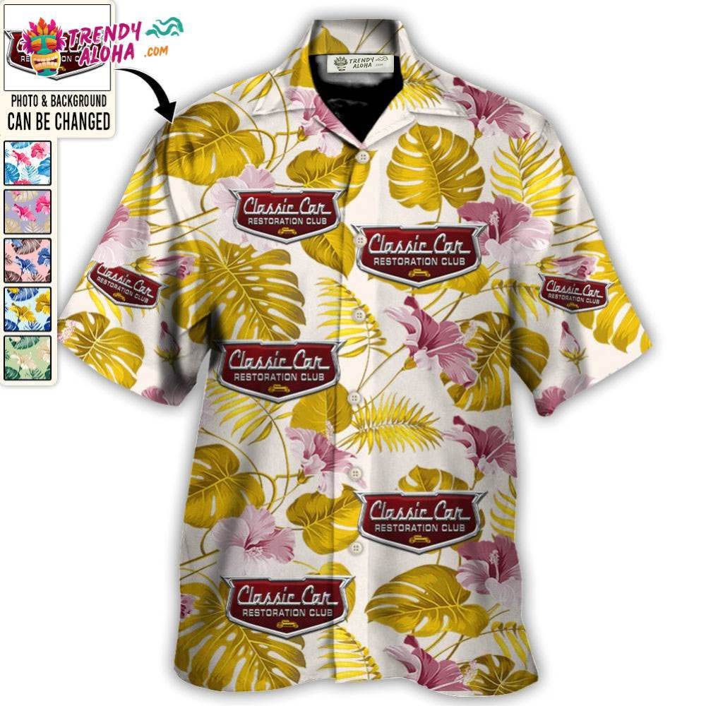 Vintage Car Club You Want Tropical Style Custom Photo - Hawaiian Shirt - Personalized Photo Gifts Hawaiian Shirt - Trendy Aloha