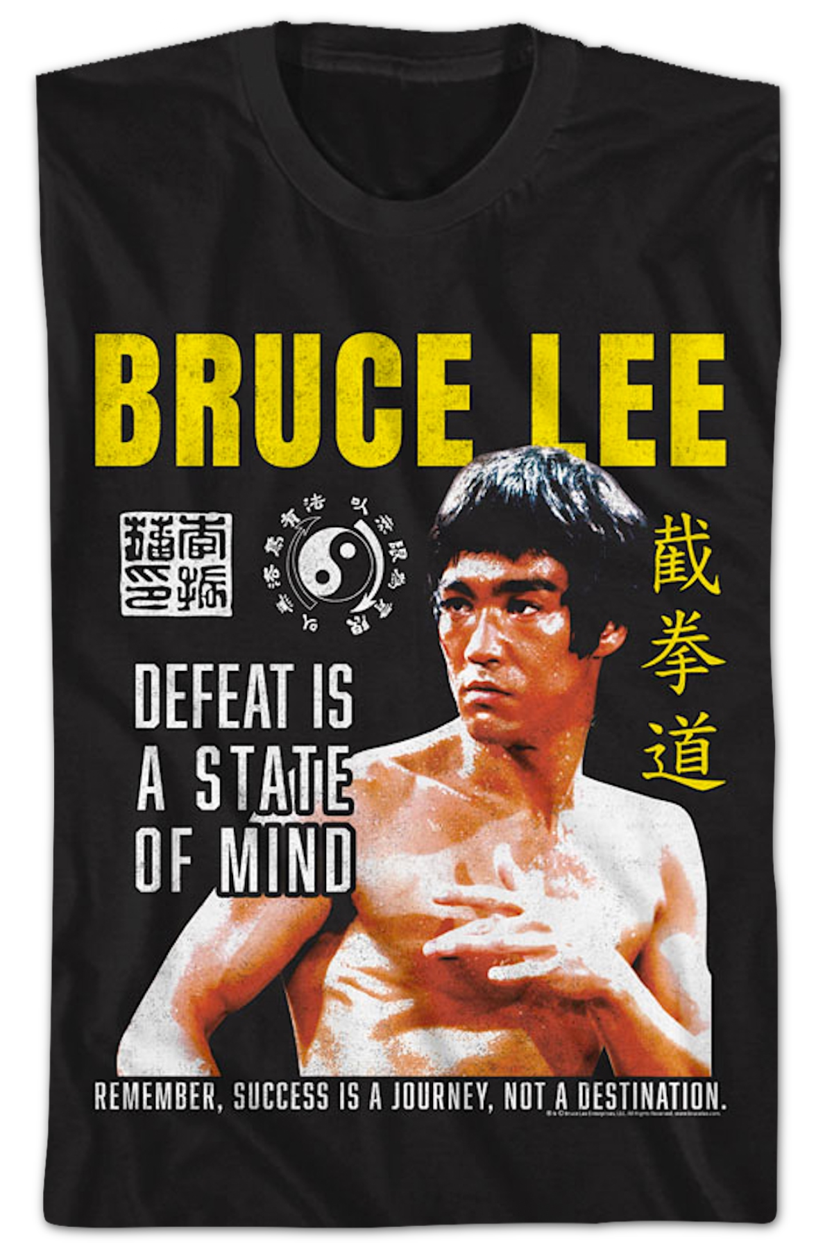 Vintage Defeat Is A State Of Mind Bruce Lee T-Shirt