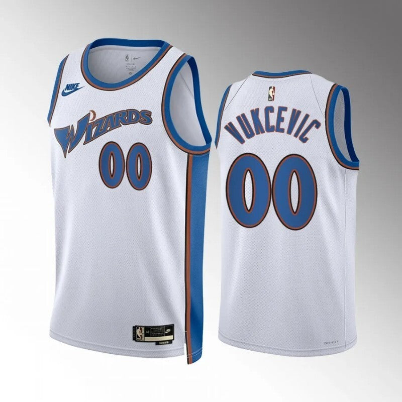 washington wizards #00 tristan vukcevic white classic edition men jersey Style 2