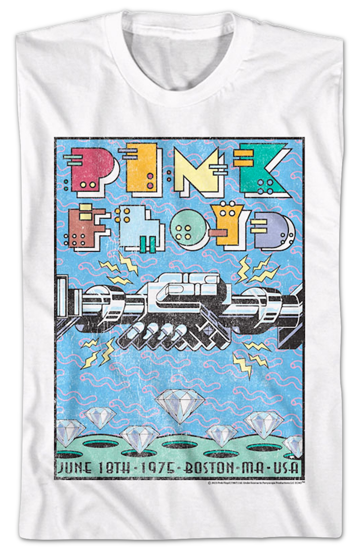 Wish You Were Here 1975 Poster Pink Floyd T-Shirt