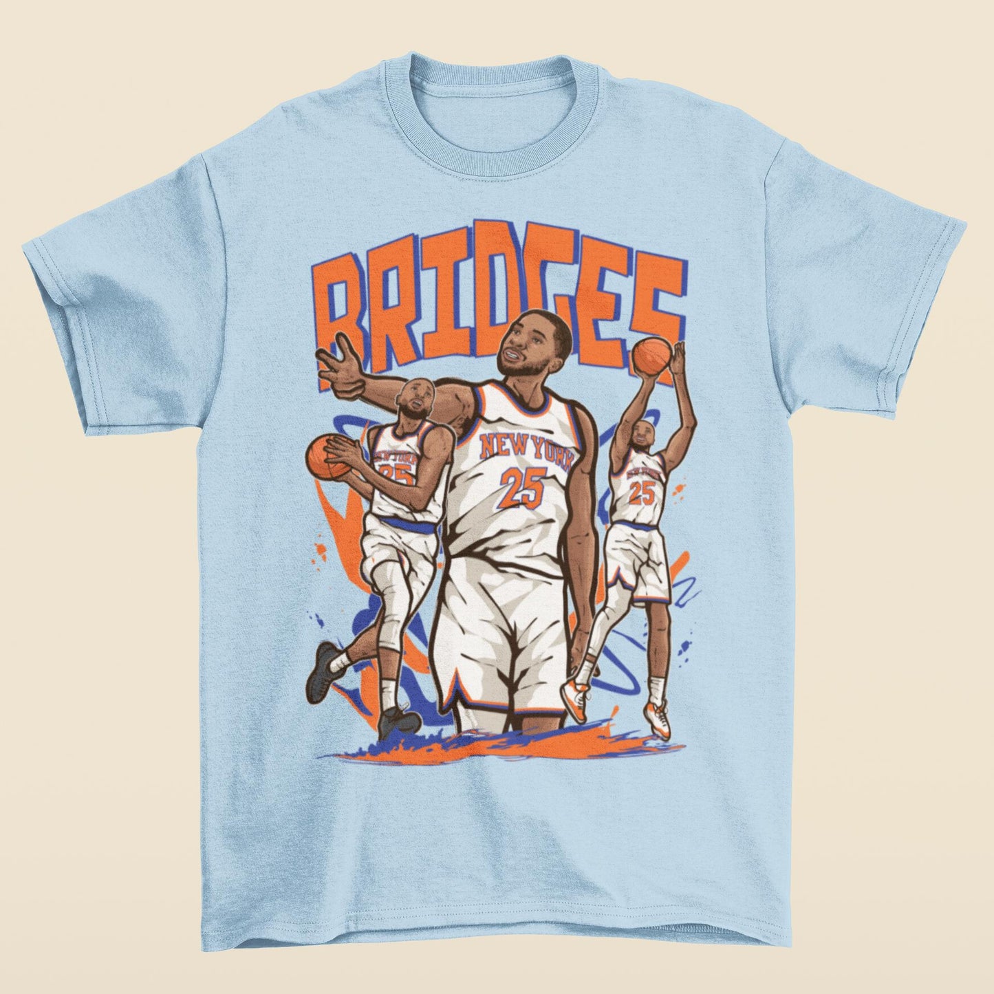 Mikal Bridges Cartoon York Basketball Unisex T-shirt, Sweatshirt, Hoodie (1)