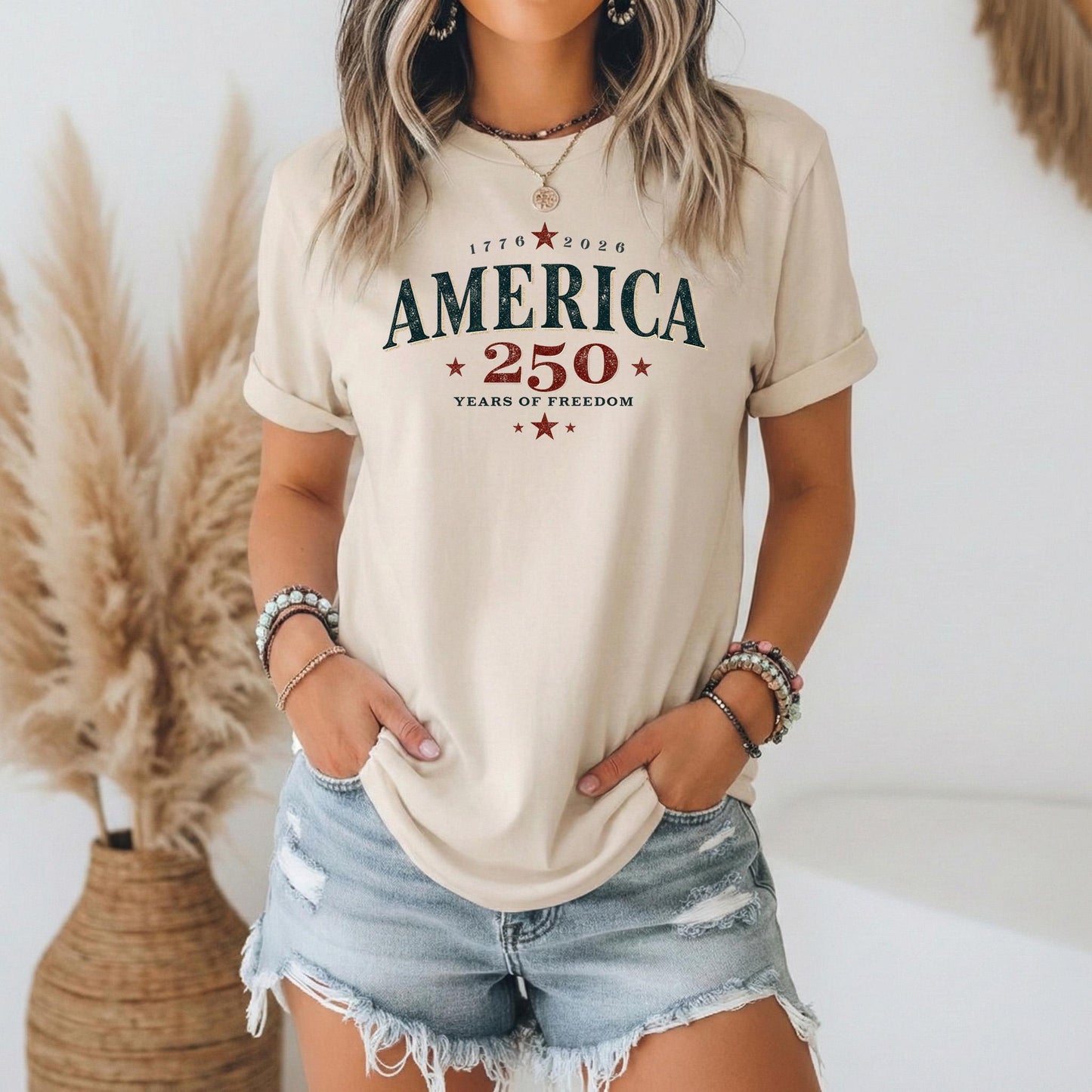 250 Years Freedom Bella Canvas Retro American Flag Usa Flag 4th July Proud Patriotic American (1)