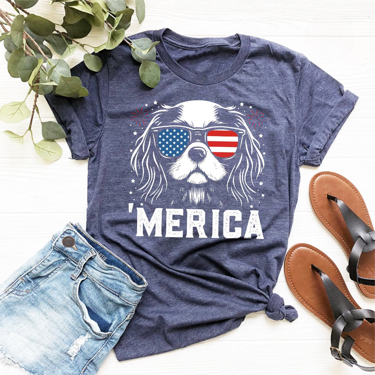 Cavalier King Charles Merica 4th July Cavalier Tee Patriotic Cavalier Usa Dog Lover Cavalier Mom (1)