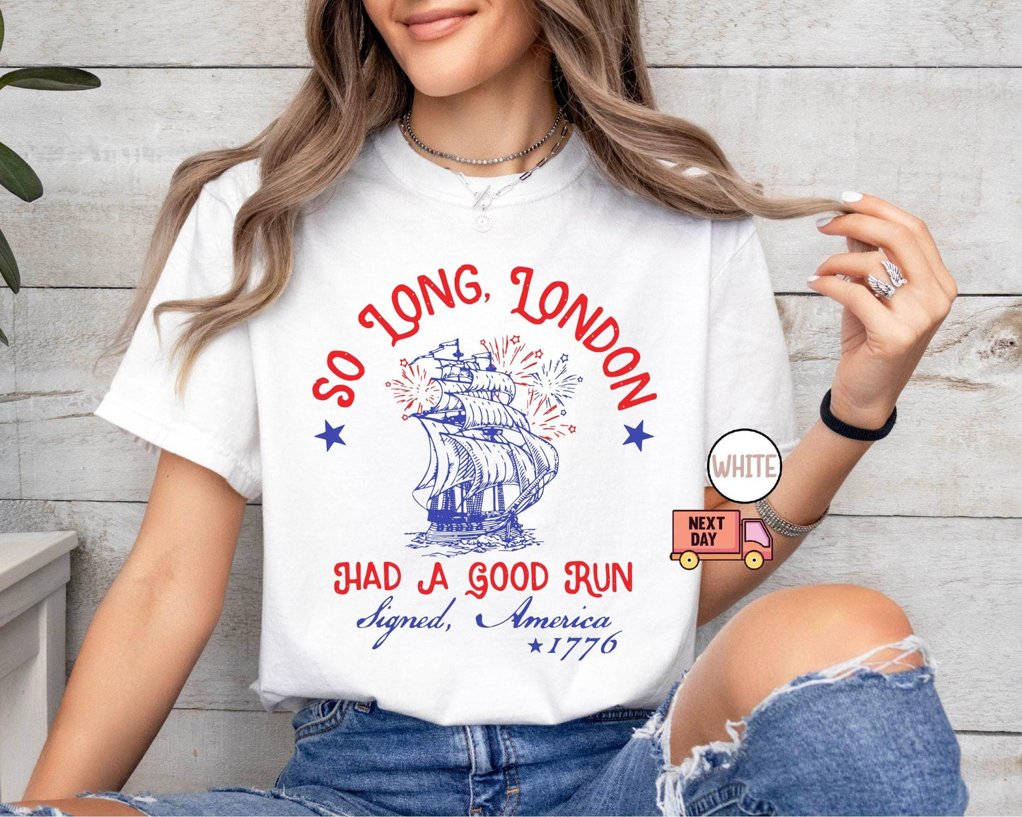 Comfort Colors Long London Good Run 4th July Patriotic Fourth July Tee July 4th (1)