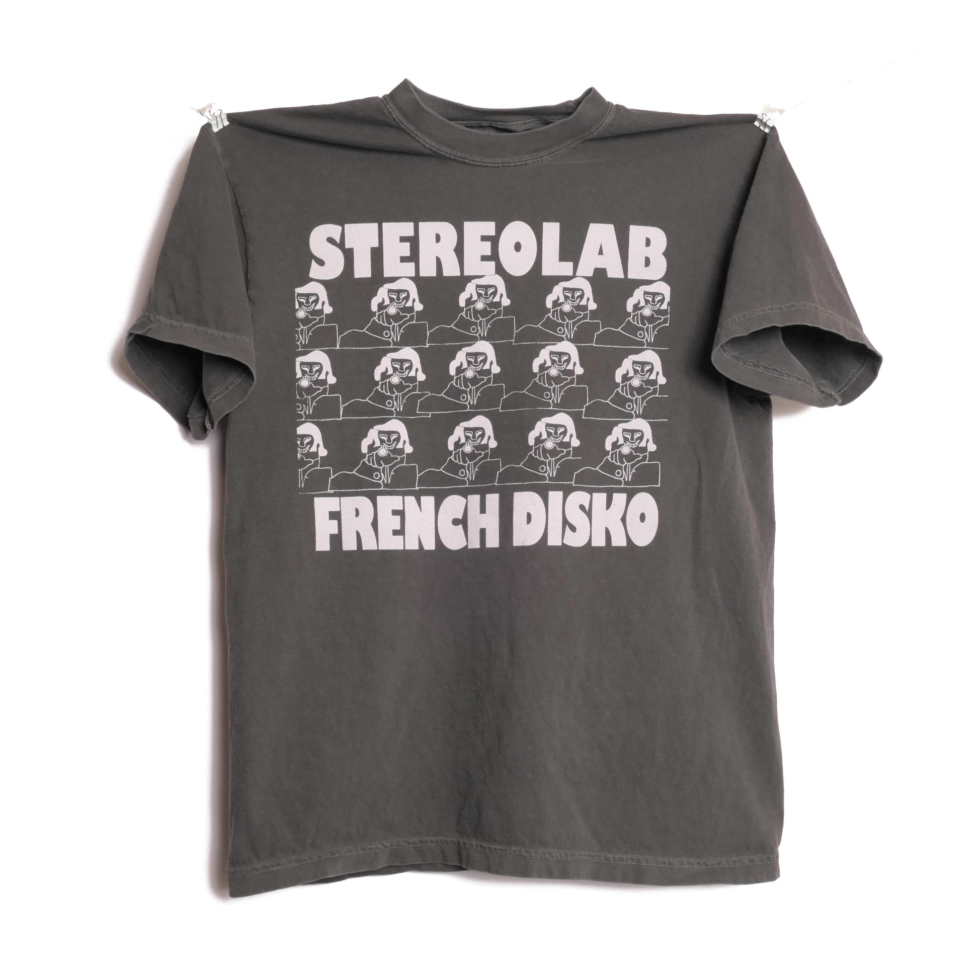 Stereolab French Disko Tee Peng Cliff Super 45 French Paris France Electronic Art Music Pop Band Tour Heavyweight Faded Med (1)