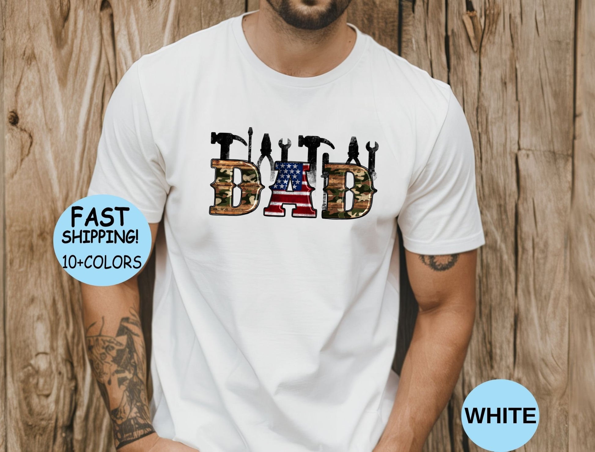 4th July Dad Father'S Day Usa Flag Handyman Dad Usa Flag Dad Patriotic Dad Tee Birthday Dad (1)