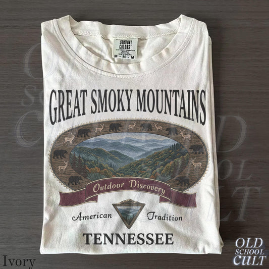 Vintage Smoky Mountains Retro Comfort Colors Tennessee National Park 90s Nostalgia (1)