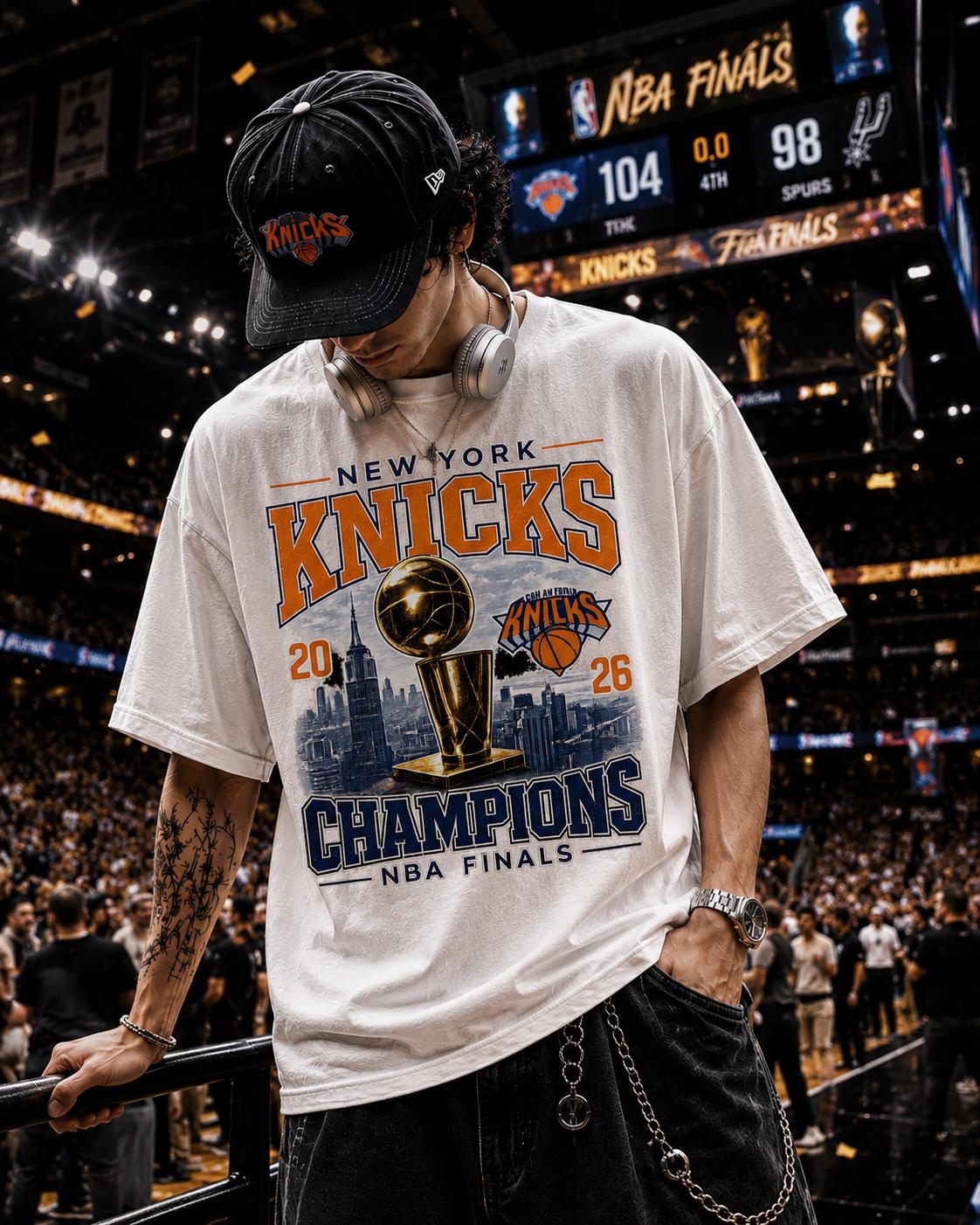 York Knicks Champions Tee 2026 Nba Finals Trophy City Skyline (1)