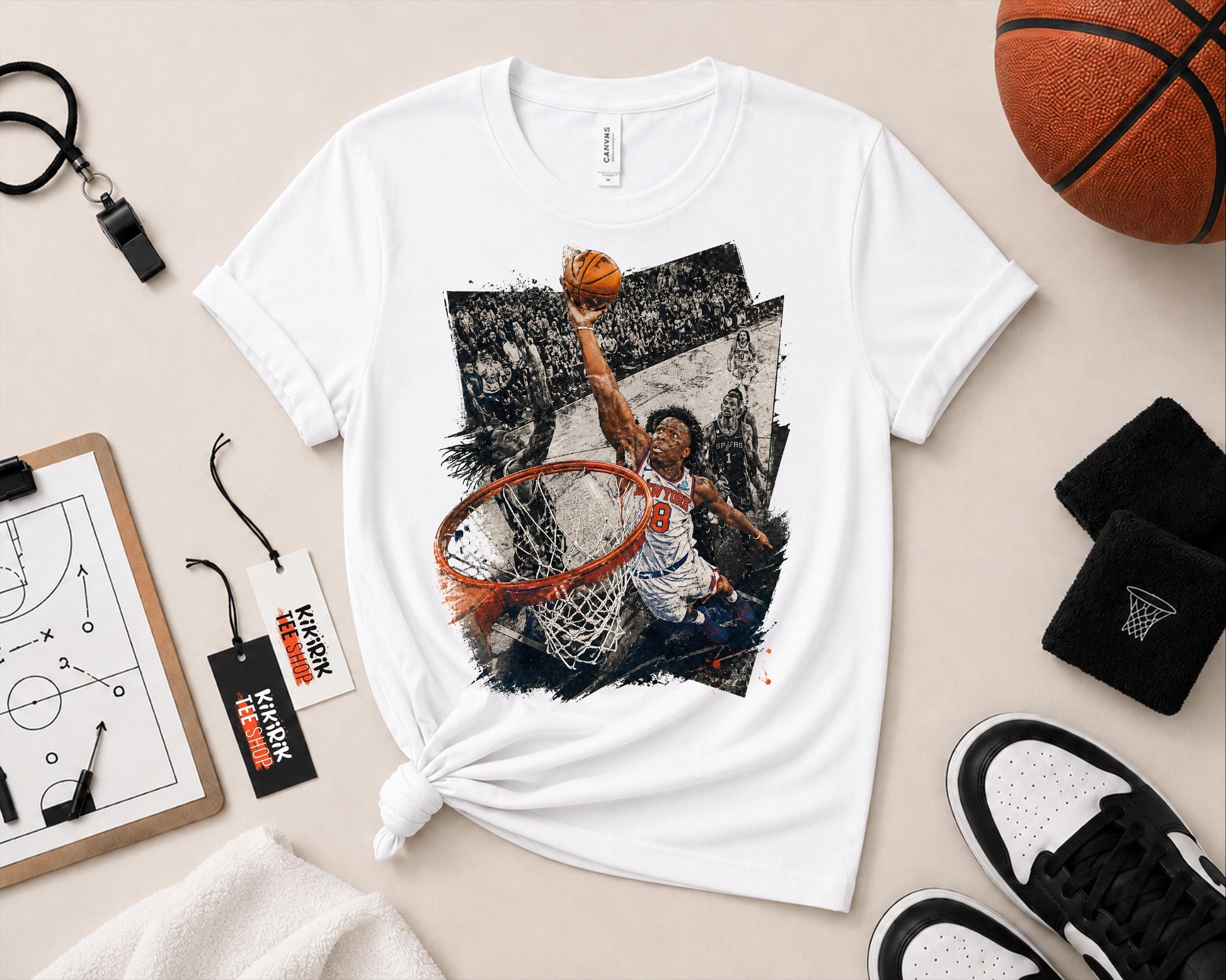 Og Anunoby Hand God York Knicks Retro Basketball Tee Option (1)