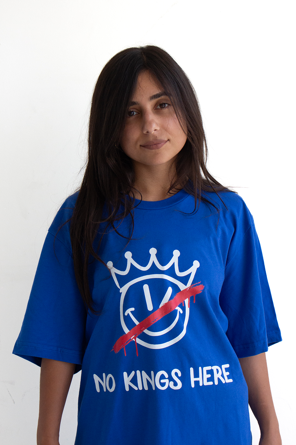 No Kings Here Patriotic T-Shirt Hoodie, Sweatshirt | InkThreadWorks.com (Image 1)