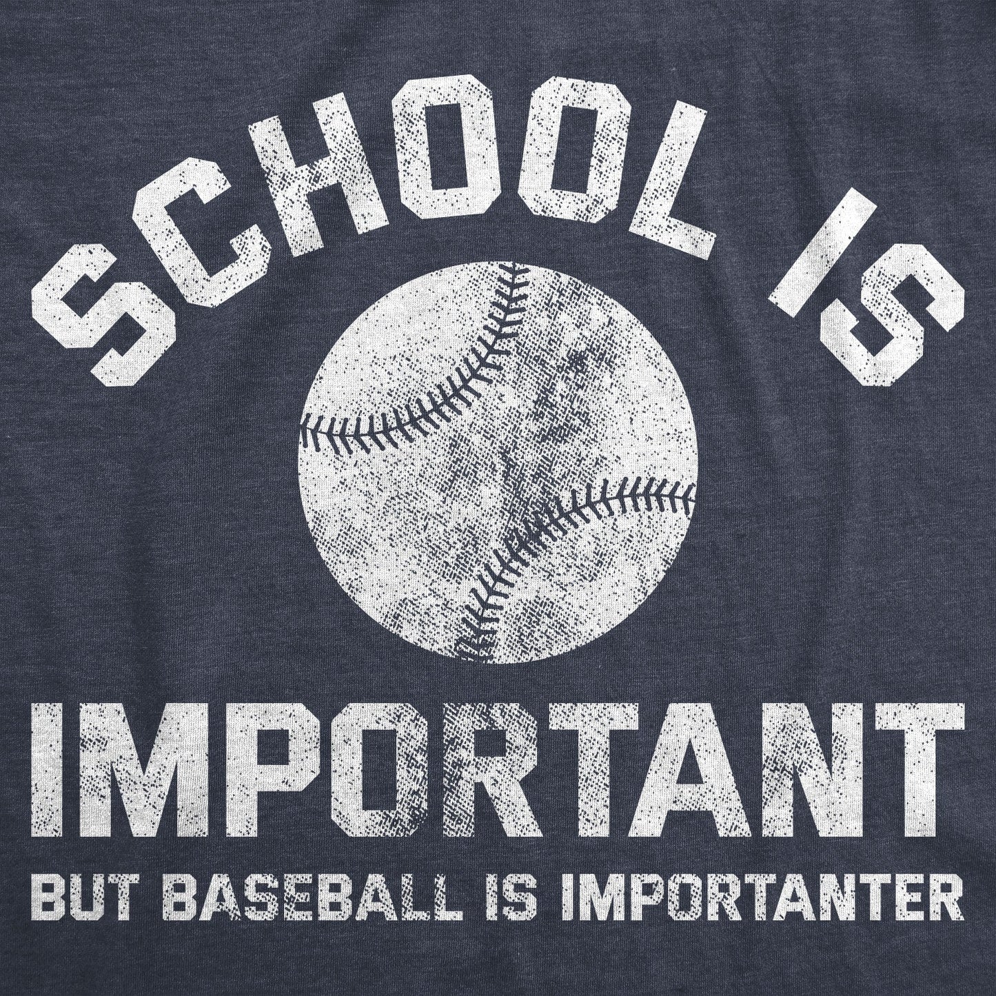 School Is Important But Baseball Is Importanter Men's T Shirt Hoodie, Sweatshirt | InkThreadWorks.com (Image 2)