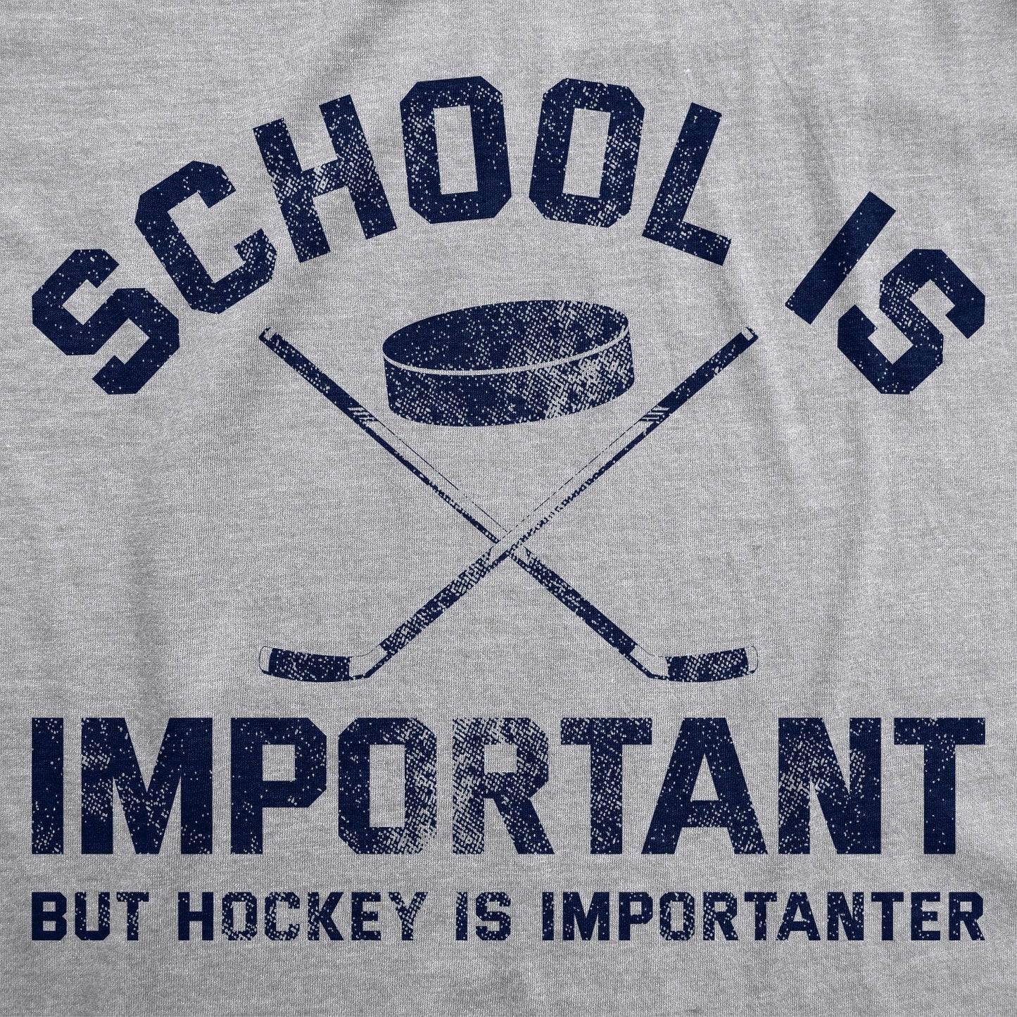 School Is Important But Hockey Is Importanter Men's T Shirt Hoodie, Sweatshirt | InkThreadWorks.com (Image 2)