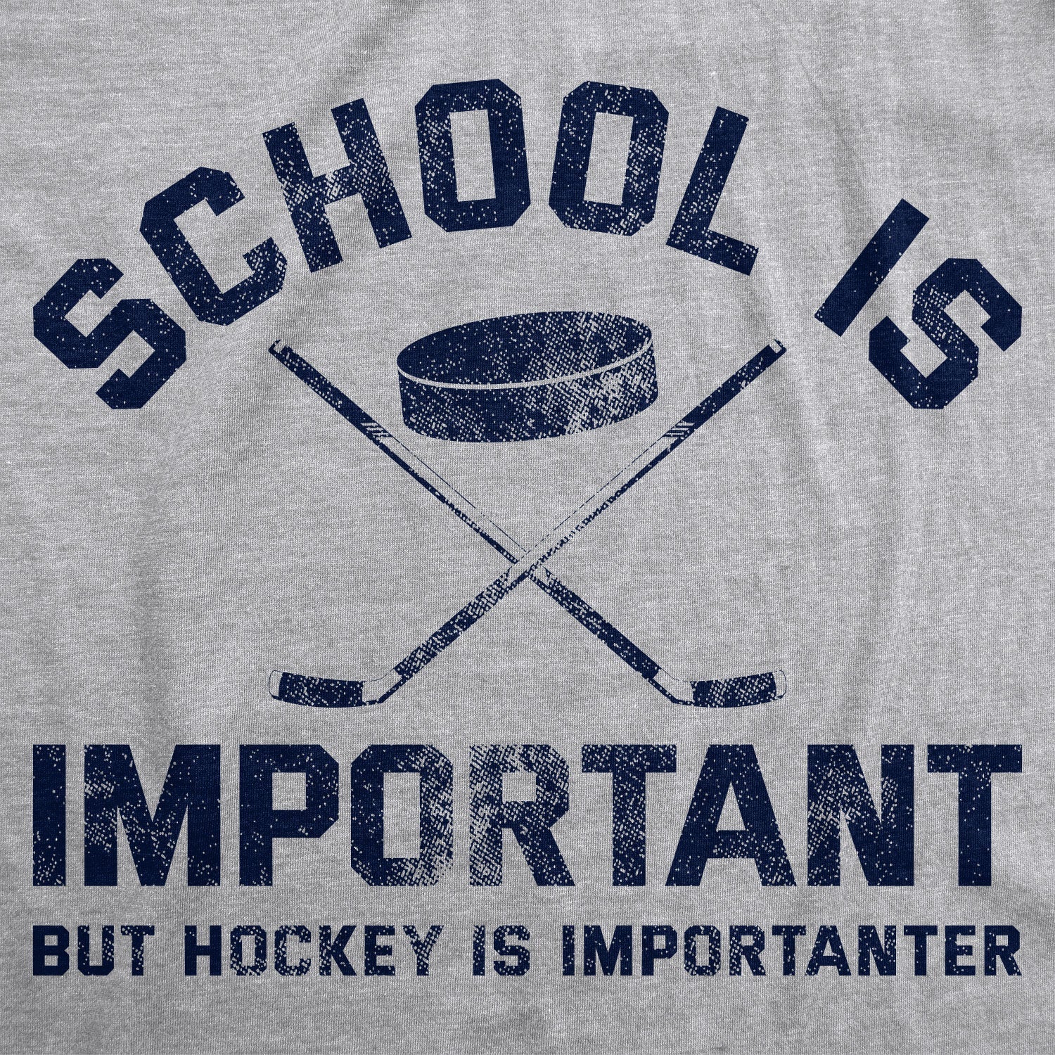 School Is Important But Hockey Is Importanter Men's T Shirt Hoodie, Sweatshirt | InkThreadWorks.com (Image 2)
