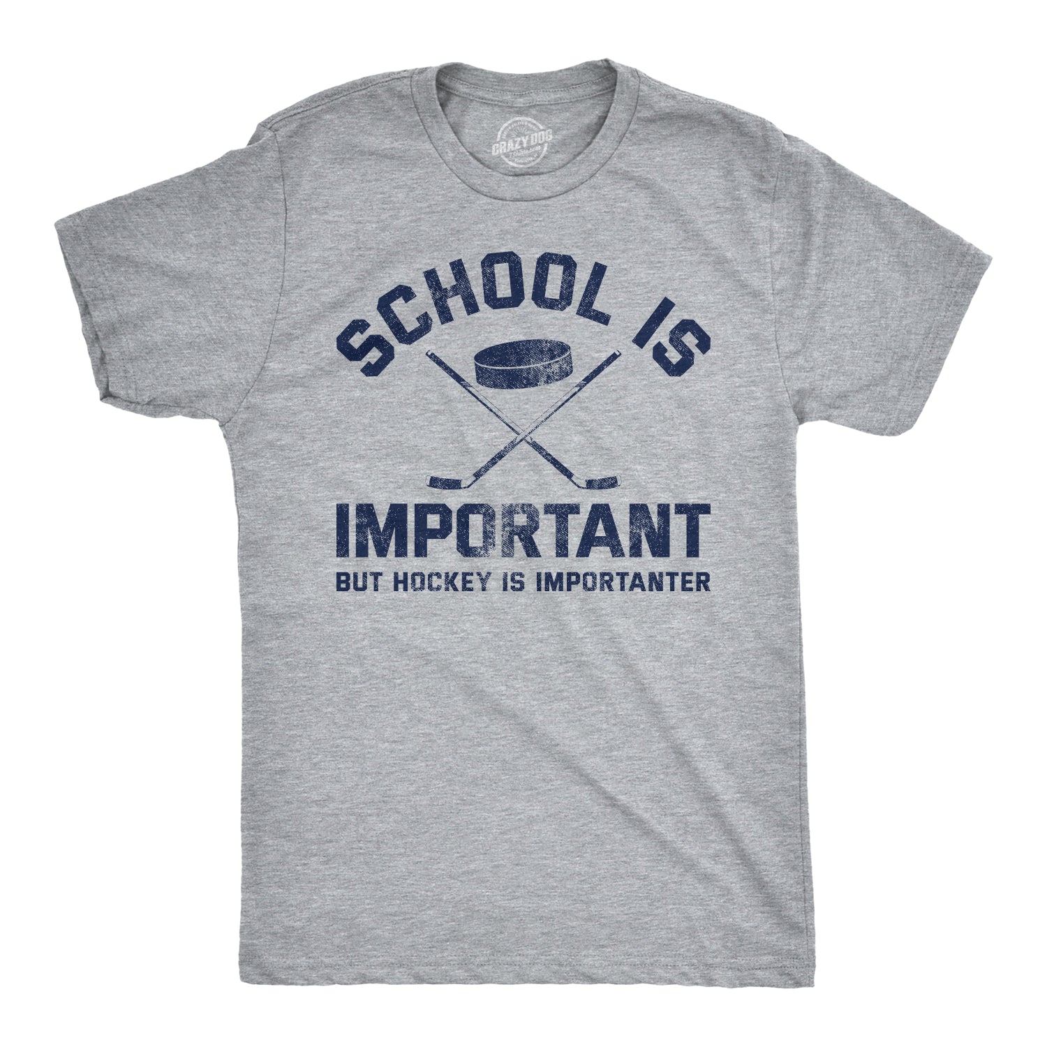 School Is Important But Hockey Is Importanter Men's T Shirt Hoodie, Sweatshirt | InkThreadWorks.com (Image 1)