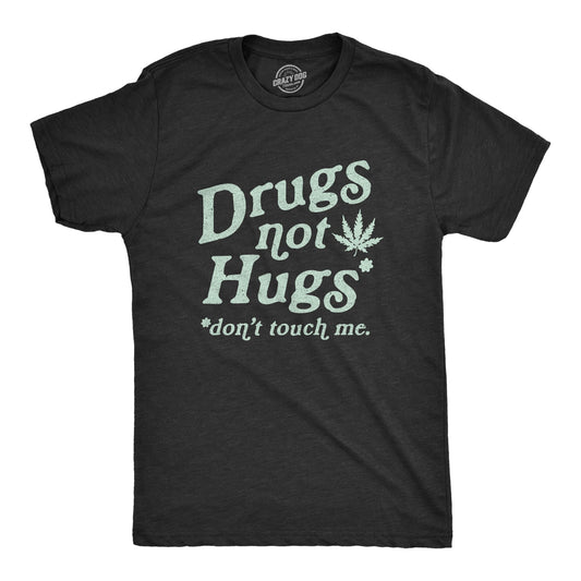 Drugs Not Hugs Coronavirus Men's T Shirt Hoodie, Sweatshirt | InkThreadWorks.com (Image 1)