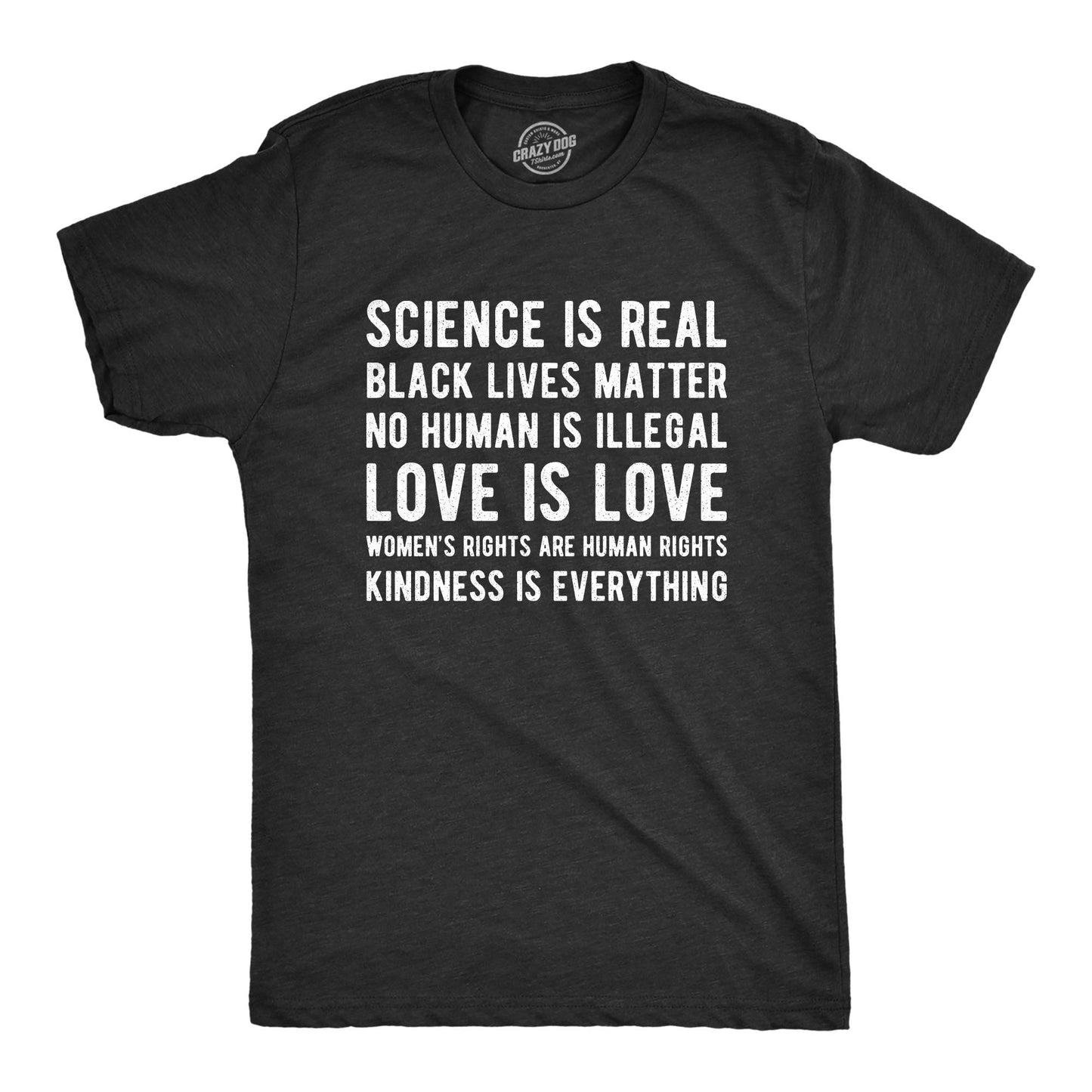 Science Is Real Black Lives Matter Men's T Shirt Hoodie, Sweatshirt | InkThreadWorks.com (Image 1)