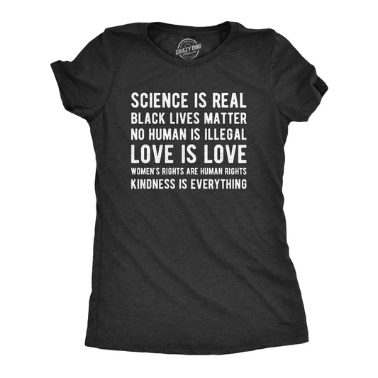 Science Is Real Black Lives Matter Women's T Shirt Hoodie, Sweatshirt | InkThreadWorks.com (Image 1)