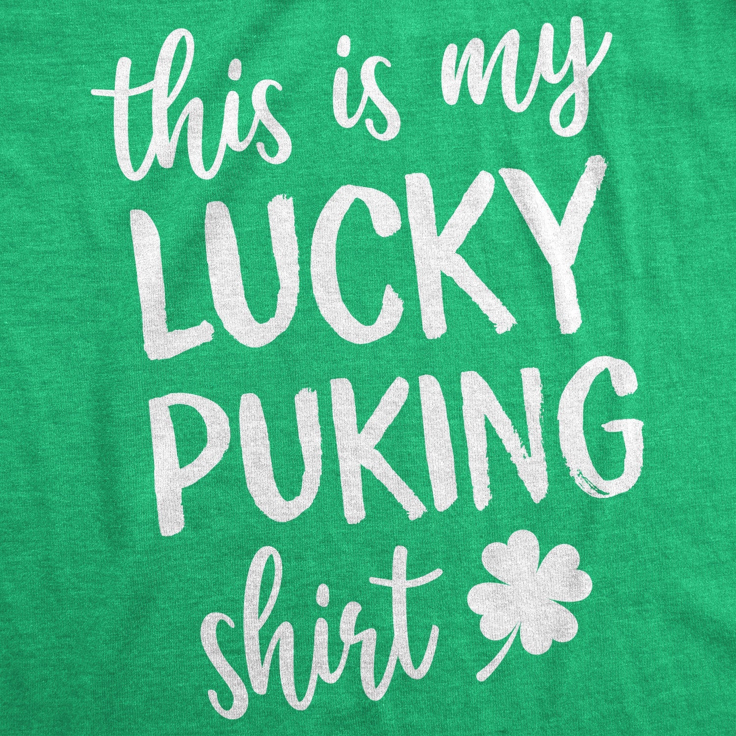 This Is My Lucky Puking Shirt Women's T Shirt Hoodie, Sweatshirt | InkThreadWorks.com (Image 2)