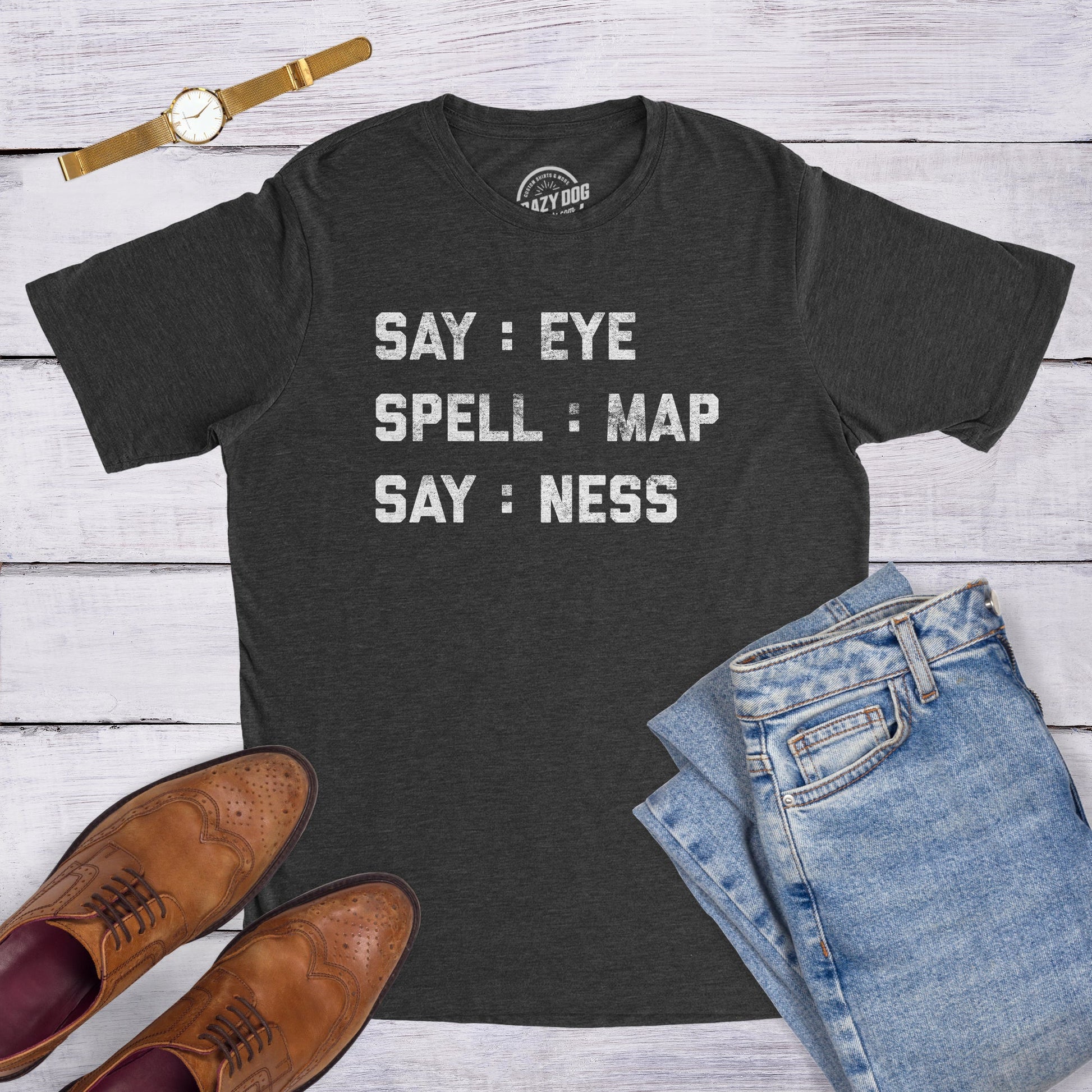 Say: Eye Spell: Map Say: Ness Men's T Shirt Hoodie, Sweatshirt | InkThreadWorks.com (Image 3)