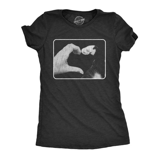 Hand Paw Heart Women's T Shirt Hoodie, Sweatshirt | InkThreadWorks.com (Image 1)