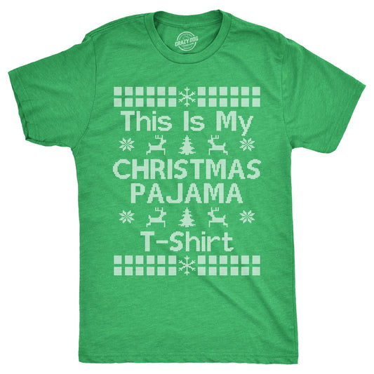 This Is My Christmas Pajama T Shirt Men's T Shirt Hoodie, Sweatshirt | InkThreadWorks.com (Image 1)