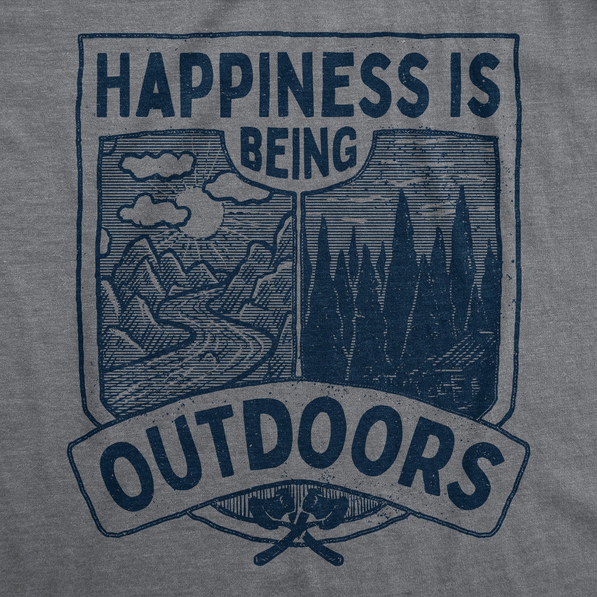 Hapiness Is Being Outdoors Women's T Shirt Hoodie, Sweatshirt | InkThreadWorks.com (Image 2)