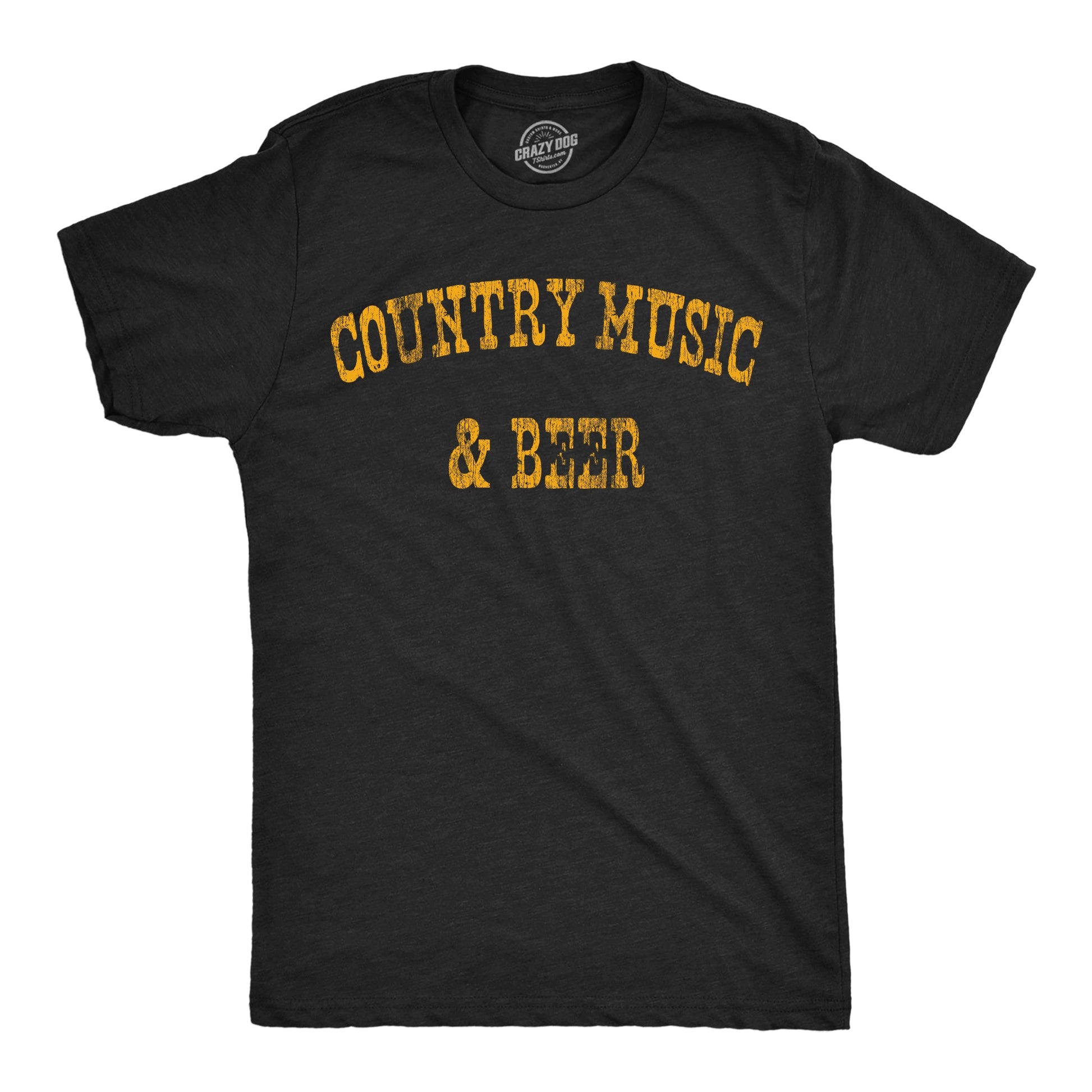 Country Music And Beer Men's T Shirt Hoodie, Sweatshirt | InkThreadWorks.com (Image 1)