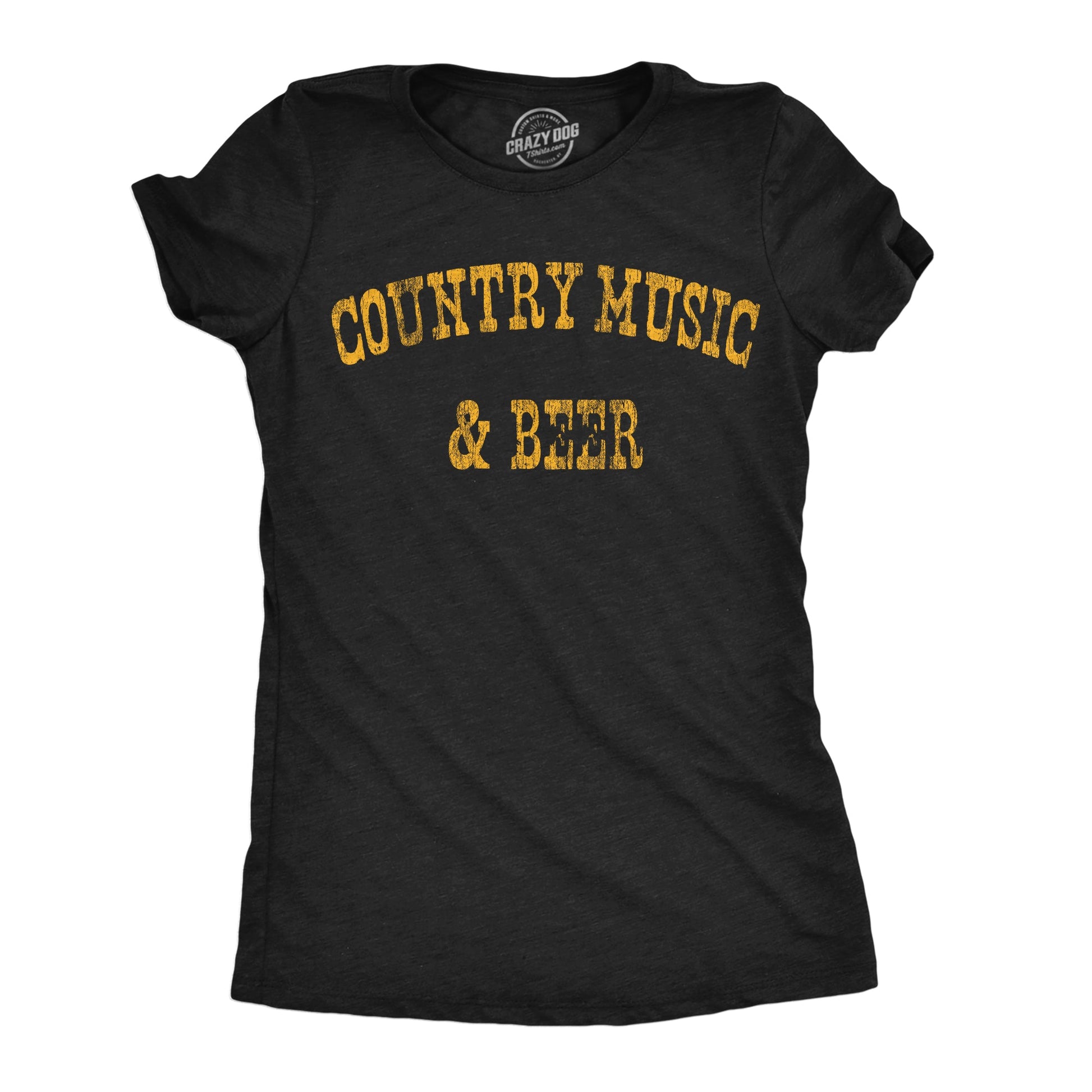 Country Music And Beer Women's T Shirt Hoodie, Sweatshirt | InkThreadWorks.com (Image 1)