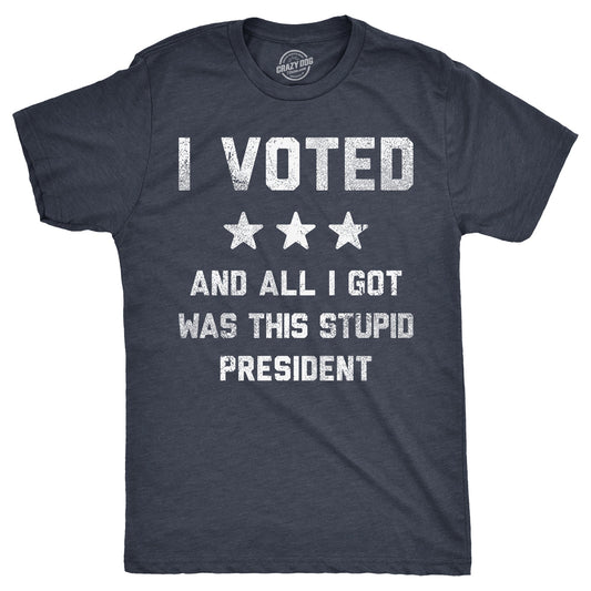 I Voted And All I Got Was This Stupid President Men's T Shirt Hoodie, Sweatshirt | InkThreadWorks.com (Image 1)