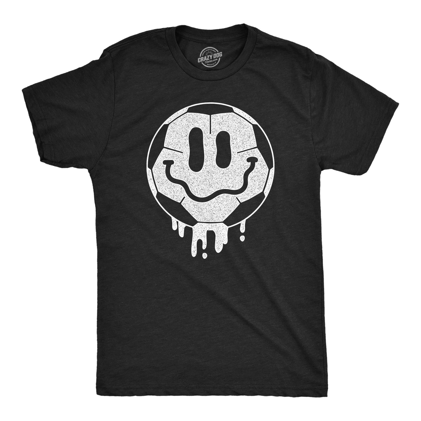 Dripping Soccer Ball Smile Men's T Shirt Hoodie, Sweatshirt | InkThreadWorks.com (Image 1)