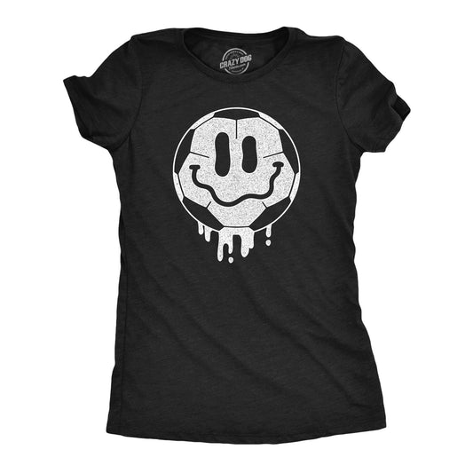 Dripping Soccer Ball Smile Women's T Shirt Hoodie, Sweatshirt | InkThreadWorks.com (Image 1)
