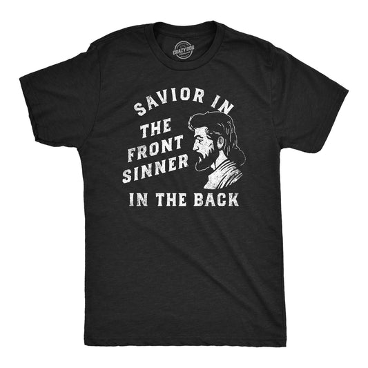 Savior In The Front Sinner In The Back Men's T Shirt Hoodie, Sweatshirt | InkThreadWorks.com (Image 1)