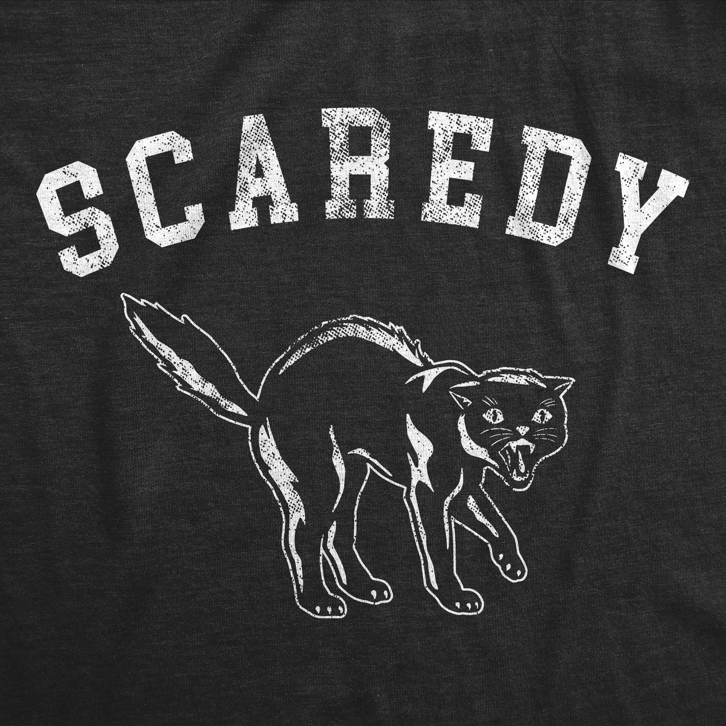 Scaredy Cat Women's T Shirt Hoodie, Sweatshirt | InkThreadWorks.com (Image 2)