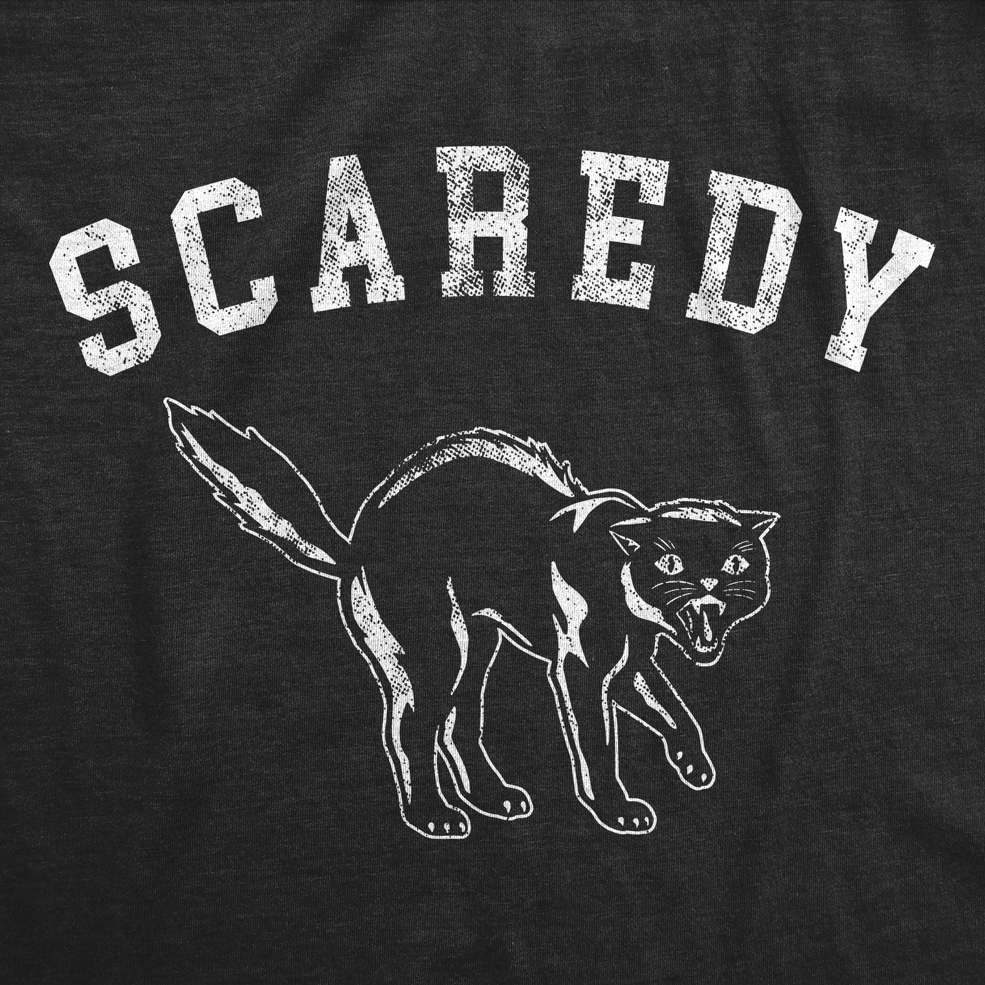 Scaredy Cat Women's T Shirt Hoodie, Sweatshirt | InkThreadWorks.com (Image 2)