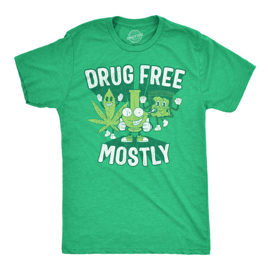 Drug Free Mostly Men's T Shirt Hoodie, Sweatshirt | InkThreadWorks.com (Image 1)