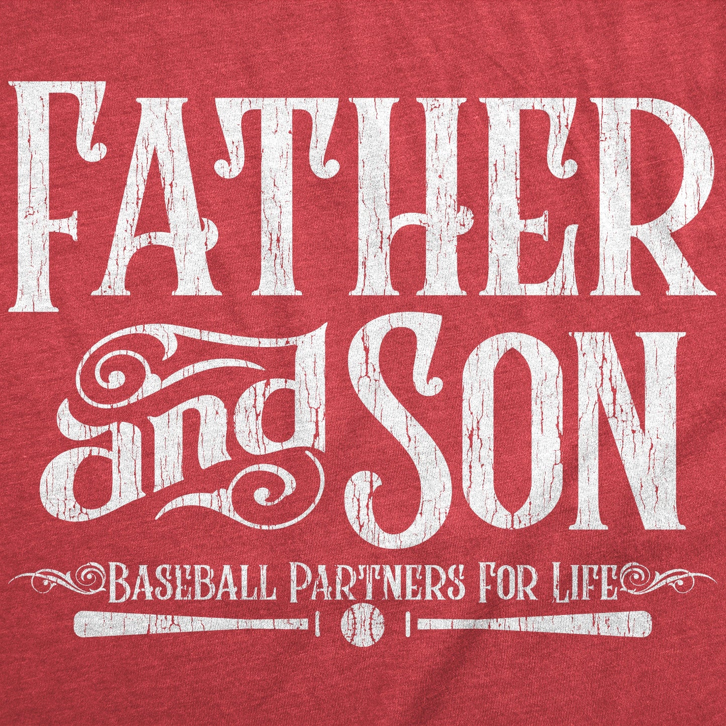 Father And Son Baseball Partners For Life Men's T Shirt Hoodie, Sweatshirt | InkThreadWorks.com (Image 2)
