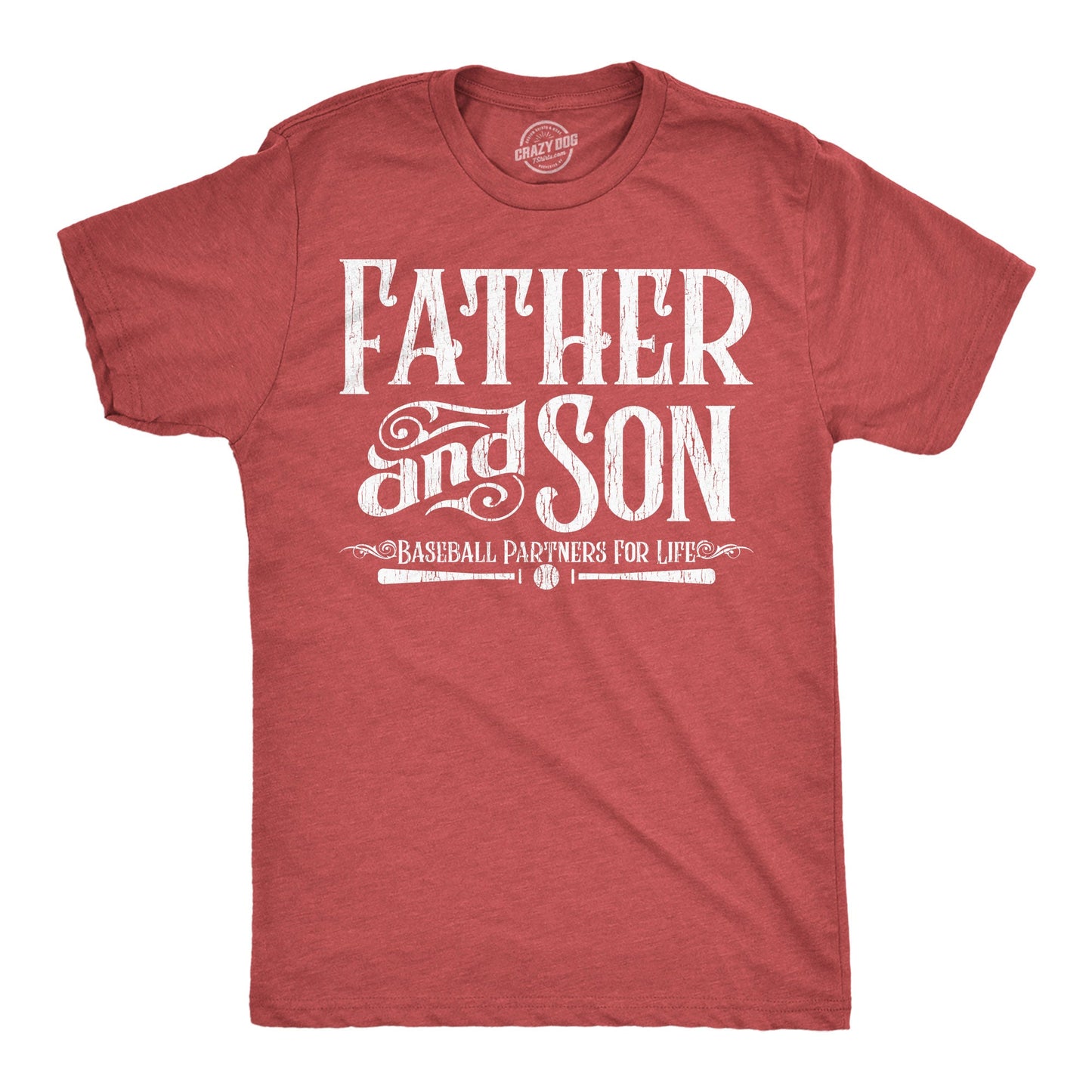 Father And Son Baseball Partners For Life Men's T Shirt Hoodie, Sweatshirt | InkThreadWorks.com (Image 1)