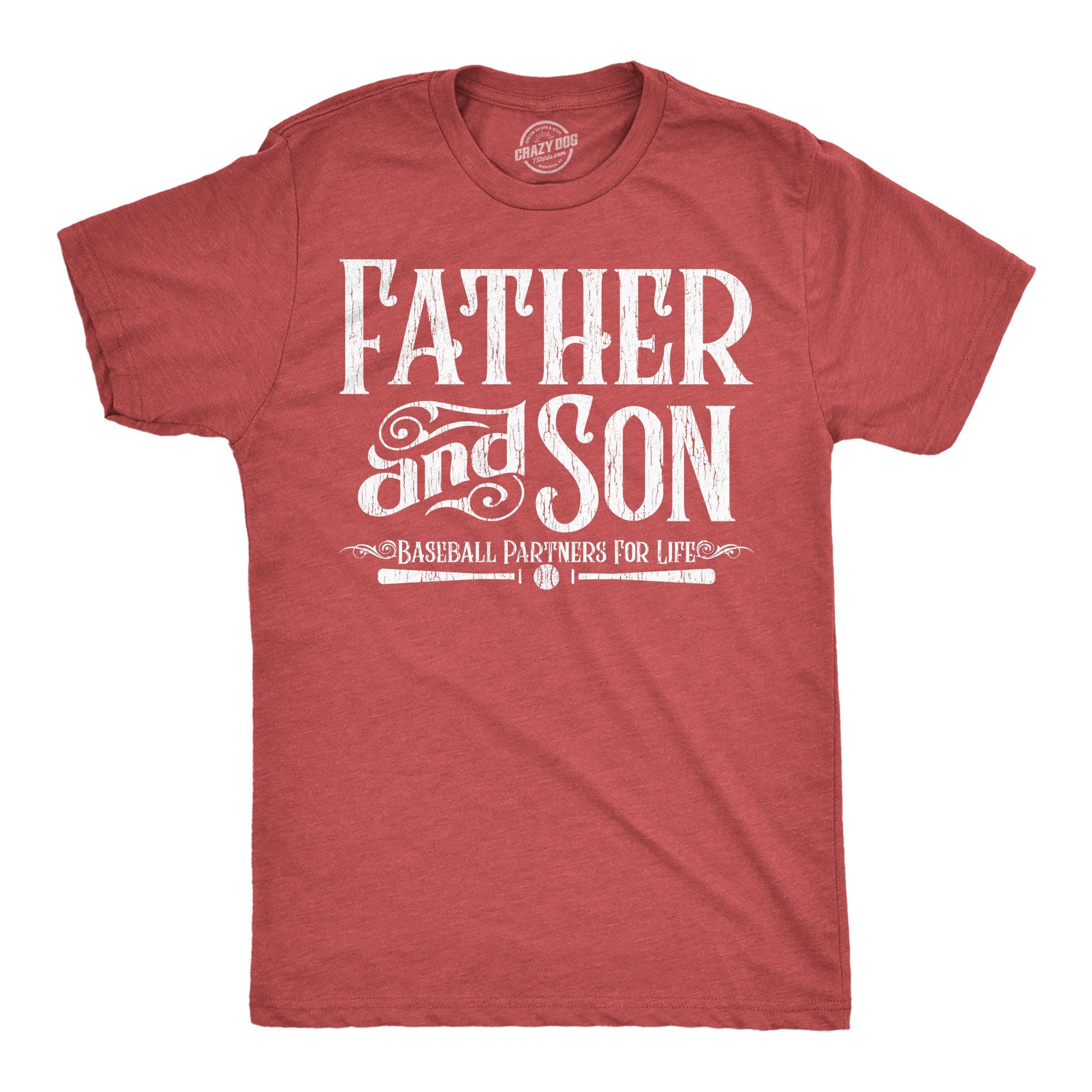 Father And Son Baseball Partners For Life Men's T Shirt Hoodie, Sweatshirt | InkThreadWorks.com (Image 1)
