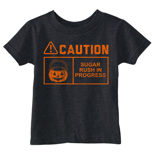 Caution Sugar Rush In Progress Toddler T Shirt Hoodie, Sweatshirt | InkThreadWorks.com (Image 1)