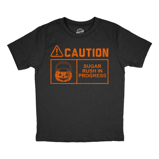 Caution Sugar Rush In Progress Youth T Shirt Hoodie, Sweatshirt | InkThreadWorks.com (Image 1)