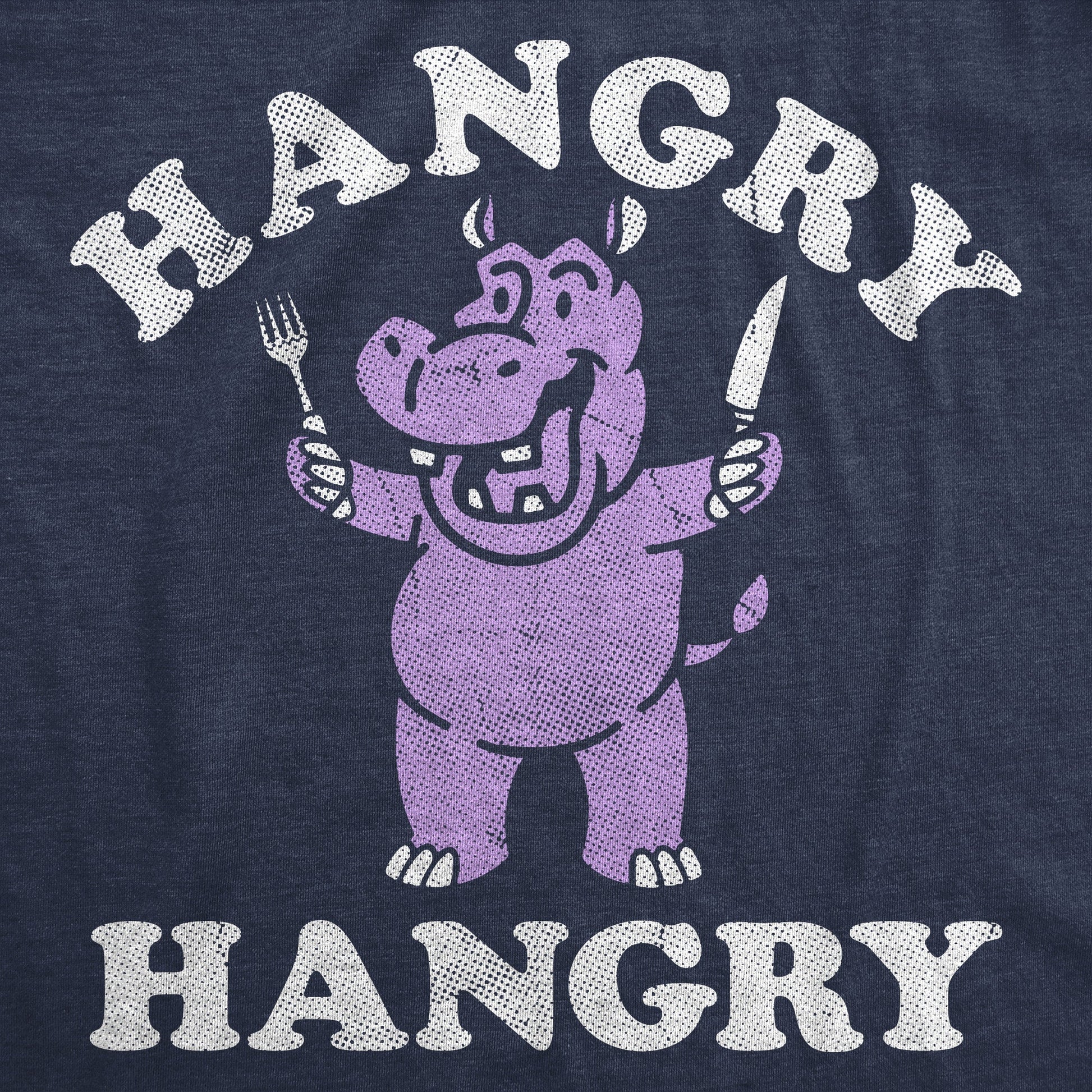 Hangry Hangry Hippo Men's T Shirt Hoodie, Sweatshirt | InkThreadWorks.com (Image 2)